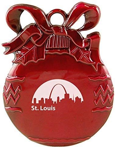 Božićni ukras božićne žarulje - St Louis City Skyline