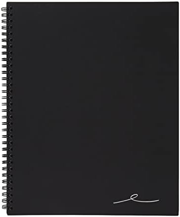 Office Depot Wirebound Notebook, 8 7/8in. x 11in., 1 subjekt, uska vladavina, 160 stranica, crna, ODUS1402-027