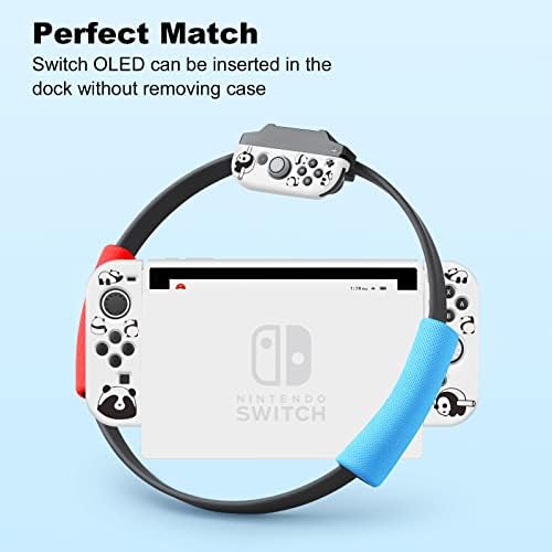 JINGDU Zaštitni slučaj kompatibilan s Nintendo Switch OLED 2021, pribor za poklopce za TPU za preklopnu OLED konzolu i Grip