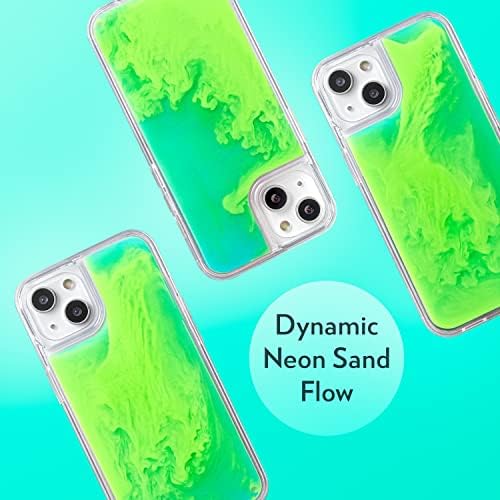 Steeplab tekući tekućina s neonskom pijeskom za iPhone 14 - Zaštita cijelog tijela s podignutim okvirom