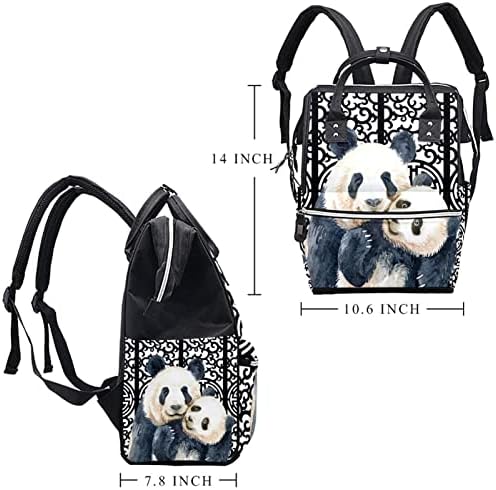 Guerotkr putuju ruksak, vreća pelena, vrećice s pelena s ruksacima, slatka panda uzorak kineskog stila