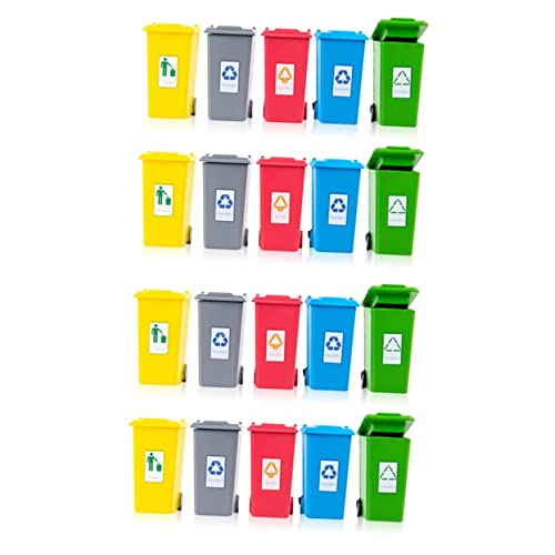 20 kom mini kanta za smeće pribor za malu kuću malena kanta za smeće Stolna kanta za smeće igračka za smeće minijaturni model