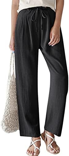 RONGXI Žene ležerne hlače od čvrstih boja hlača labave elastične hlače hlače Elegantne labave modne ravne hlače Mame hlače