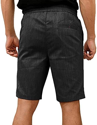 HTHLVMD muške casual kratke hlače pamučne elastične struke kratke hlače na plaži kratke trake trčanja kratke hlače opuštene
