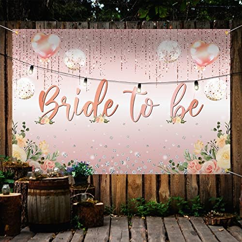 Nevjesta koja će postati pozadina banner dekor ružičasta ružičasto zlato - tuš mladenke tematski ukrasi za svadbene zabave