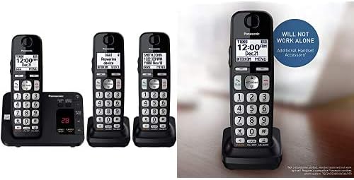 Panasonic DECT 6.0 Proširivi bežični telefonski sustav s telefonskom sekretaricom i blokiranjem poziva - 4 slušalice - TGE433