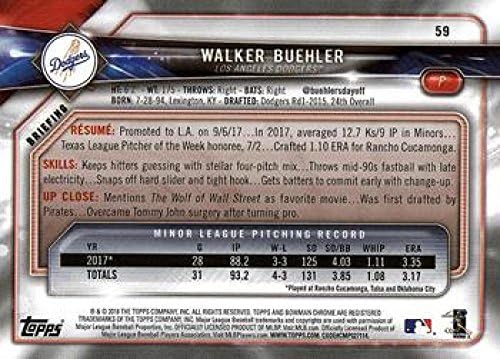 2018. Bowman 59 Walker Buehler NM-MT RC Rookie Dodgers