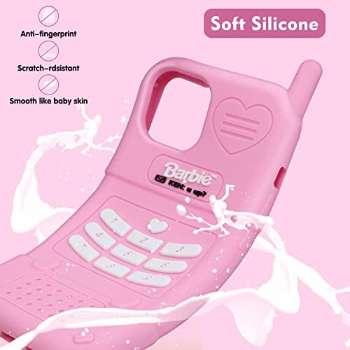 Danzel Pink Slatki iPhone 11 Pro Max 6.5 Slučaj, Kawaii crtani silikonski 3D iPhone poklopac kućišta, mekani retro kap za