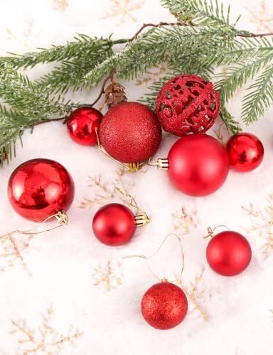AITSITE 24CT ukrasi za božićno drvce Postavite 1,57 inča mini razbijene praznične ukrase kuglice za božićne ukrase