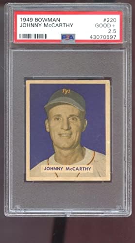 1949. Bowman 220 Johnny McCarthy PSA 2.5 ocjenjivana bejzbol kartica Sioux City Western - nepotpisane košarkaške karte