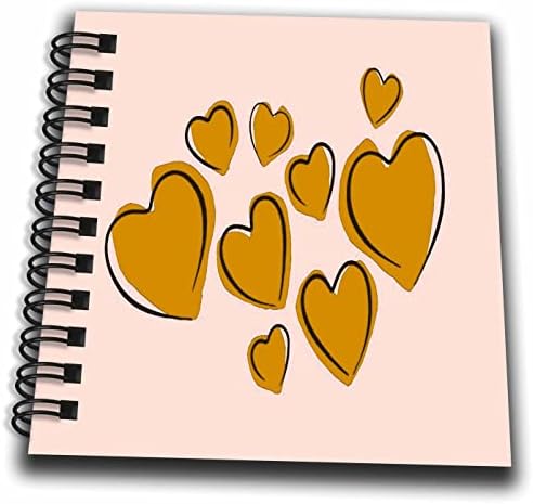 3Drose Slatka srca Ručno nacrtana žuta romantična doodle - Knjige za crtanje