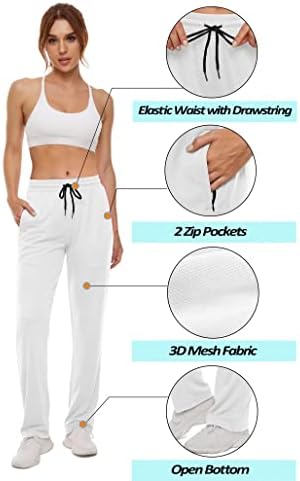 Ženske trenirke Boladeci 3D mrežice prozračne lagane elastične struke casual teretane atletskih hlača s džepovima s patentnim