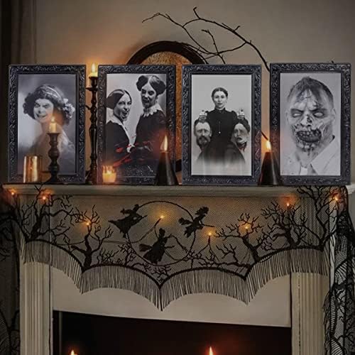 Ch haicheng 4 pakiranje halloween zidni dekor 3d Promjena lica zastrašujući foto okvir Halloween ukrasi za slike, zastrašujući