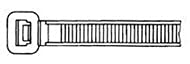 Kabelske kravate, standardni poliamid za zaključavanje 6/6 crni 80 mm 130N vrećica