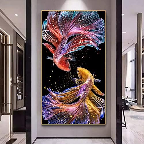 Fegaga Extra velike životinjske ribe dijamantni setovi za slikanje za odrasle dijamantne umjetničke ribe slike životinje