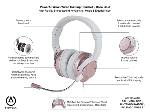 Igra žičane headset slušalice PowerA Fusion s mikrofonom za PlayStation 4, Xbox One, Xbox One S, Xbox 360, Nintendo Switch,