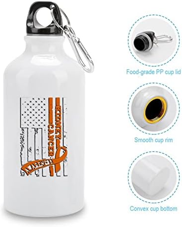 USA zastave svijest o raku bubrega Sportske boce za vodu Vakuum izolirani aluminij za višekratnu upotrebu s poklopcima za