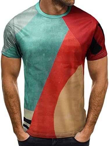 XXBR Ljetne muške majice, grafički print majica s kratkim rukavima majica Slim Fit Athletic Workout Street Novelty Tee Tops
