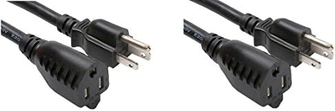 Aclgiants Extension kabel napajanja Nema 5-15R do NEMA 5-15P 18AWG, ocijenjeno na 10 amp, UL 6 stopa