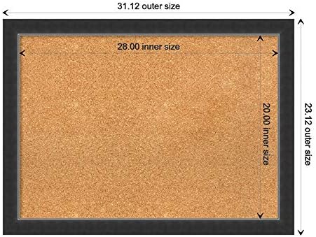 Uokvireni bilten od ploče s prirodnim plutom | Prirodne ploče Cork Corvino uski crni okvir | Uokvirene biltene | 31.12 x