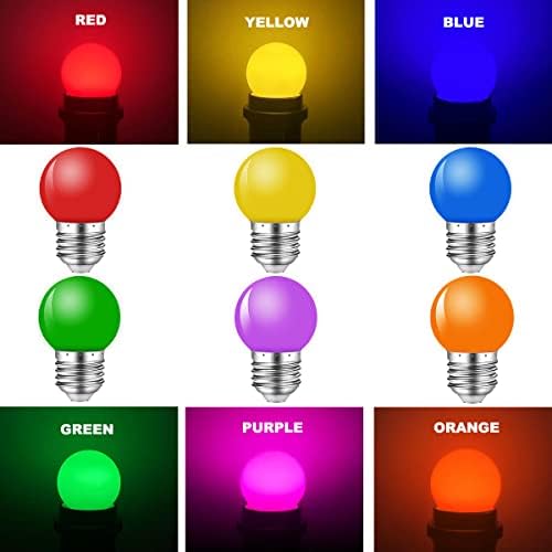 Žarulje u boji, 1 vat LED žarulja, 945 926 / 927, Crvena, zelena, plava, narančasta, žuta, ljubičasta mješovita boja, za
