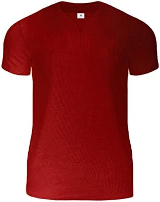 Muški mali v vrat vitki fit kratki rukavi čvrste boje pamučna majica majice sportski casual prozračni vrh