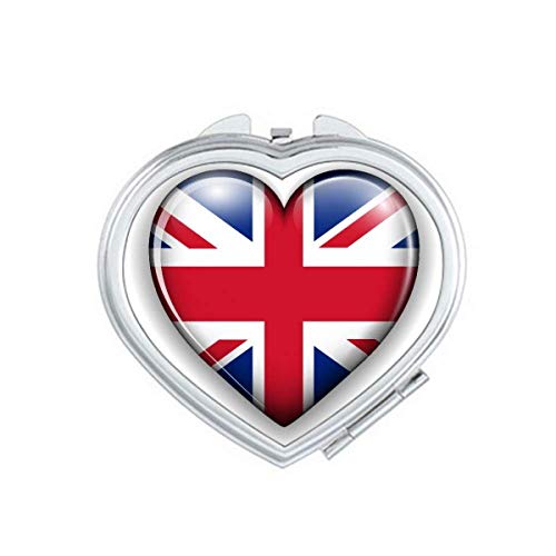 Union Jack u obliku srca Britanija u Velikoj Britaniji zastava ogledalo Zrcalo povećavanje prijenosnog ručnog džepa