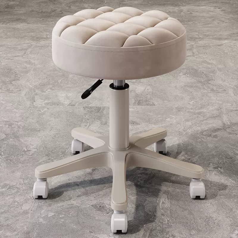 ESGT podesiva stolica za kotače s kotačima, visina podešavanja za masažu ljepote za masažu za uredsku masažu kuhinjskog bubnjeva,