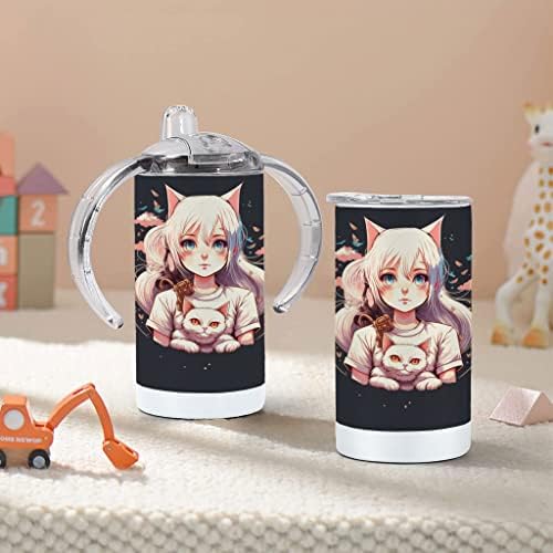 Šalica za piće za djevojčicu neko-Kavajska anime šalica za piće za malu djecu-šalica za piće za ljubitelje mačaka
