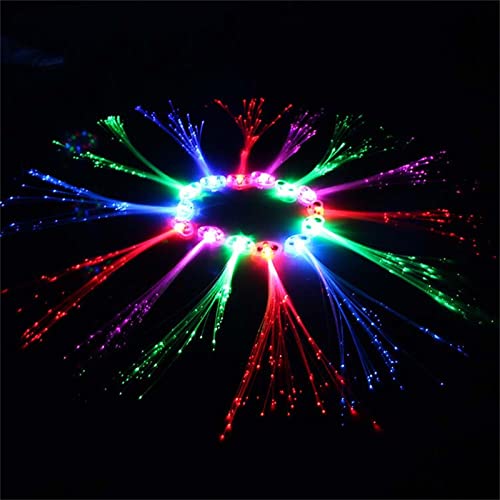 Paunski pribor za kosu ispod 5 LED svjetla kosa svijetla vlakna LED kosa barettes zabava za zabavu za zabavu ples za kosu