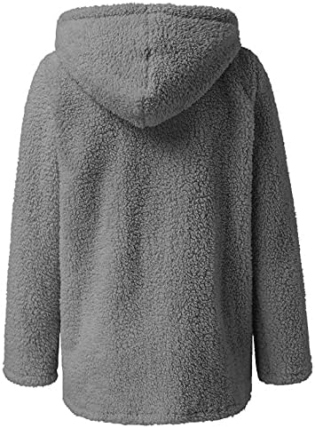 Womens Sherpa Hoodie Zip Up Winter Topli kaput modni fleece Fuzzy Faux Zipper Cardigan Tops nadmašuje džepovima