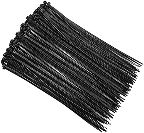 Crni zip veza teška je 12 inča, 250 pcs plastične kabelske kravate, višenamjenske kravate za upravljanje žicama, najlonski