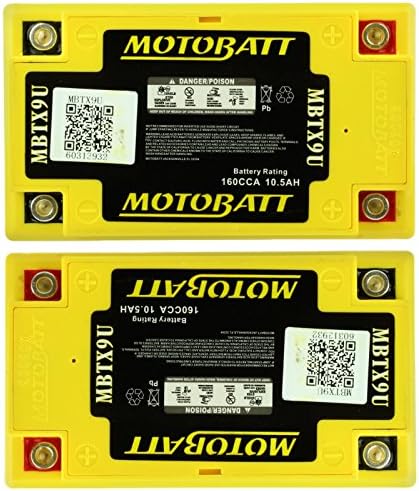 12 Volt 10,5 AH MOTOBATT MBTX9U Zapečaćena AGM baterija bez održavanja