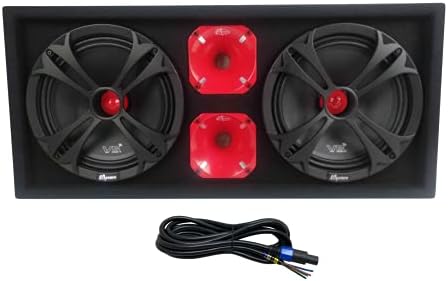 Menace Audio® VoiceBox® Dual 10 Utovaren kućište srednjeg raspona Al - Crveno