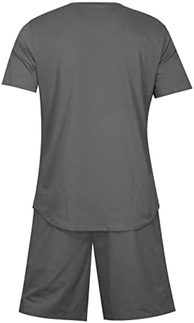 Ymosrh majica s rukavima za majicu muške majice i kratke hlače Set Sportska odjeća s 2 komada staze ljetne odjeće znojne