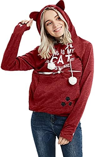 Ženske kapuljače držač kućnih ljubimaca Cat Dog Veliki nosači torbica puloveri s mačkama za ispis mačka