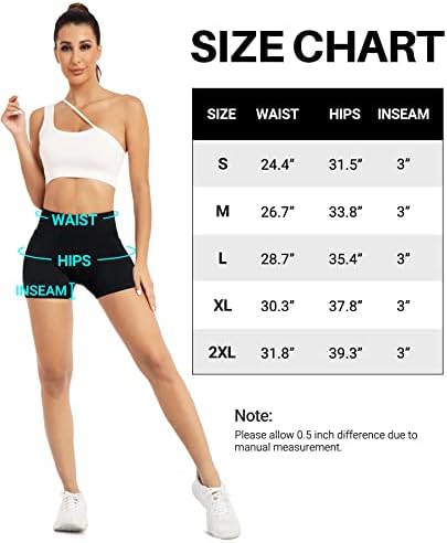 Mirity Athletic joga biciklističke kratke hlače za žene - 4 pakiranja vježbanja Spandex odbojkaša s visokim strukom s džepovima