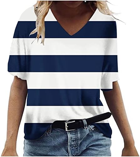 Predimenzionirana ljetna majica za žene šarene cvjetne tiskane bluze v vrat kratki rukavi tinejdžeri sakrij vrhove tunike