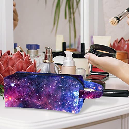 Makeup vrećica Travel Cosmetic Bag Akvarelna galaksija sa zvijezdama Torba za toaletne vrećice s patentnim zatvaračem s patentnim
