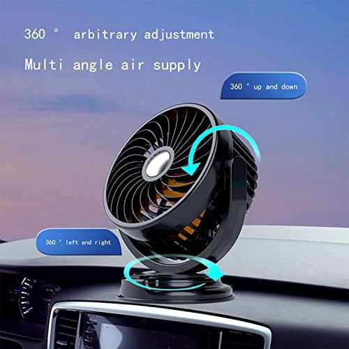9ES2K4 USB fan USB/12/24V hladni zračni cirkulator sa 360 stupnjeva prilagodbe ventilatora automobila za automobile koji