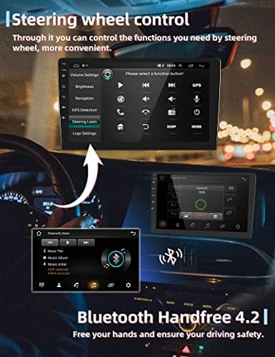 Android car stereo dvostruki din s bežičnim carplay android automat, 9-inčni zaslon osjetljiv na dodir podržava GPS navigaciju,