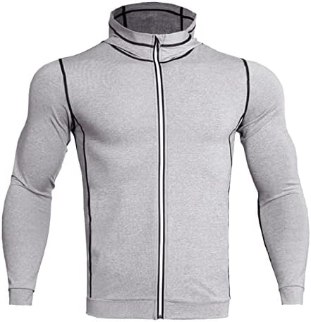 Muški fitnes trening jakna s brzom sušenom jaknom solidna boja s kapuljačama s patentnim zatvaračem casual jakne s brzim