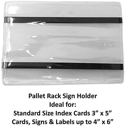 Komplet za držač za palete za palete Clear Vinil torbica s magnetom za 4 H x 6 L kartice - 100 pakiranja