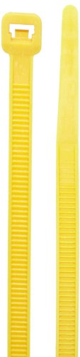 Morris Products 20633 u boji najlonskih kabelskih kravata, žuta, duljina 11 , 0,187 širina, vlačna čvrstoća od 50 lbs, 3,19