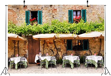 Tkanina Od 5 93 Ft Talijanski urbani pozadina kafić za fotografiranje vjenčanja Toskana pozadina kamene zgrade restoran kafić