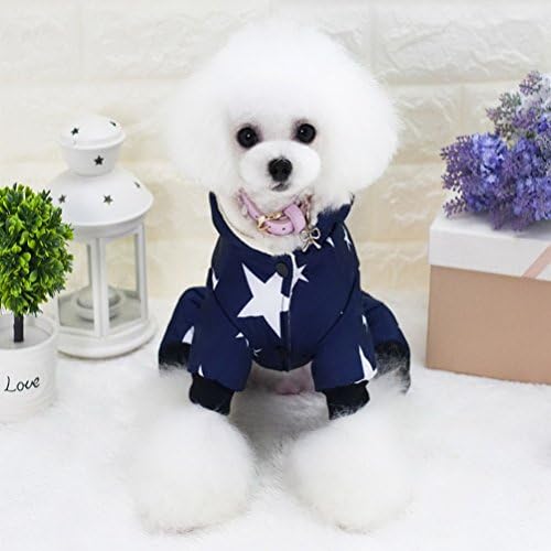 Zunea mali pas snječ s kapuljačama s kapuljačom zvijezde pojas štene jakne jakne ljubimac hladno vrijeme odjeća zima topla