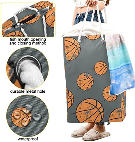 Velika košarica za rublje s ručkama-košarkaška sportska košarica za pohranu dječje košarice za kupaonicu u spavaćoj sobi