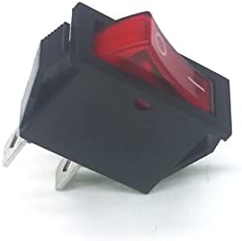 WTAIS rocker Switch 5pcs/lot KCD3 30 * 13 mm crveni LED spst 2pin 15A 250V SNAP-IN UKLJUČENI POSEK SNAP SNAP BOAT ROCKER