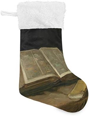 Mrtvi život Pimilagu Van Gogha s otvorenim Biblijskim božićnim čarapama 1 Pack 17.7 , Viseće čarape za božićni ukras
