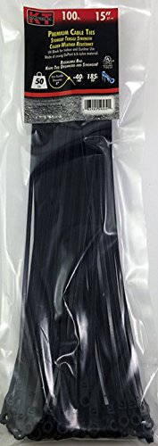 K-T INDUSTRIES 5-9532 Standardni nosač vijaka, kablovske kravate, 15 , UV crno